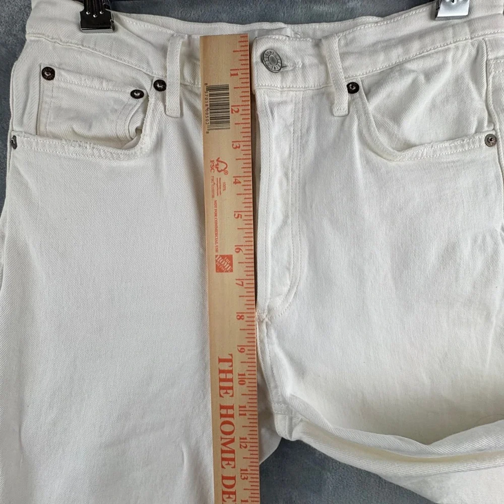 AGOLDE Riley Crop High Rise Straight Leg Jeans Sz.‎ 27 White/Cream Summer Luxury